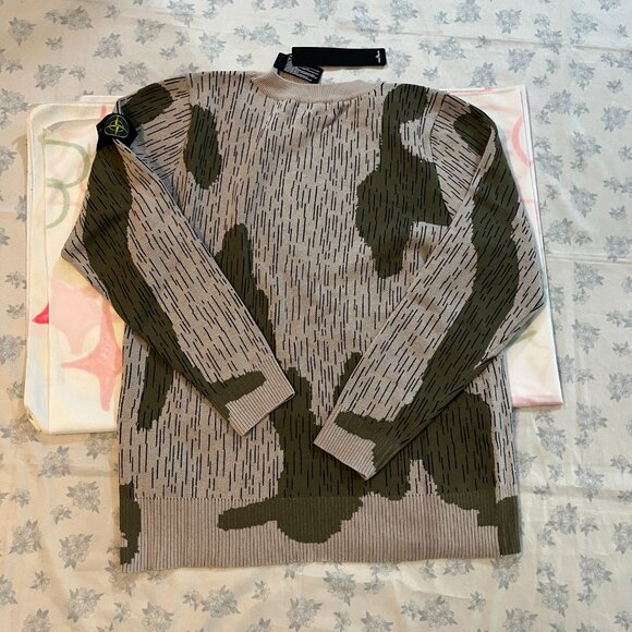 Stone Island Camouflage Jacquard Knit Sweater - Picture 6 of 7